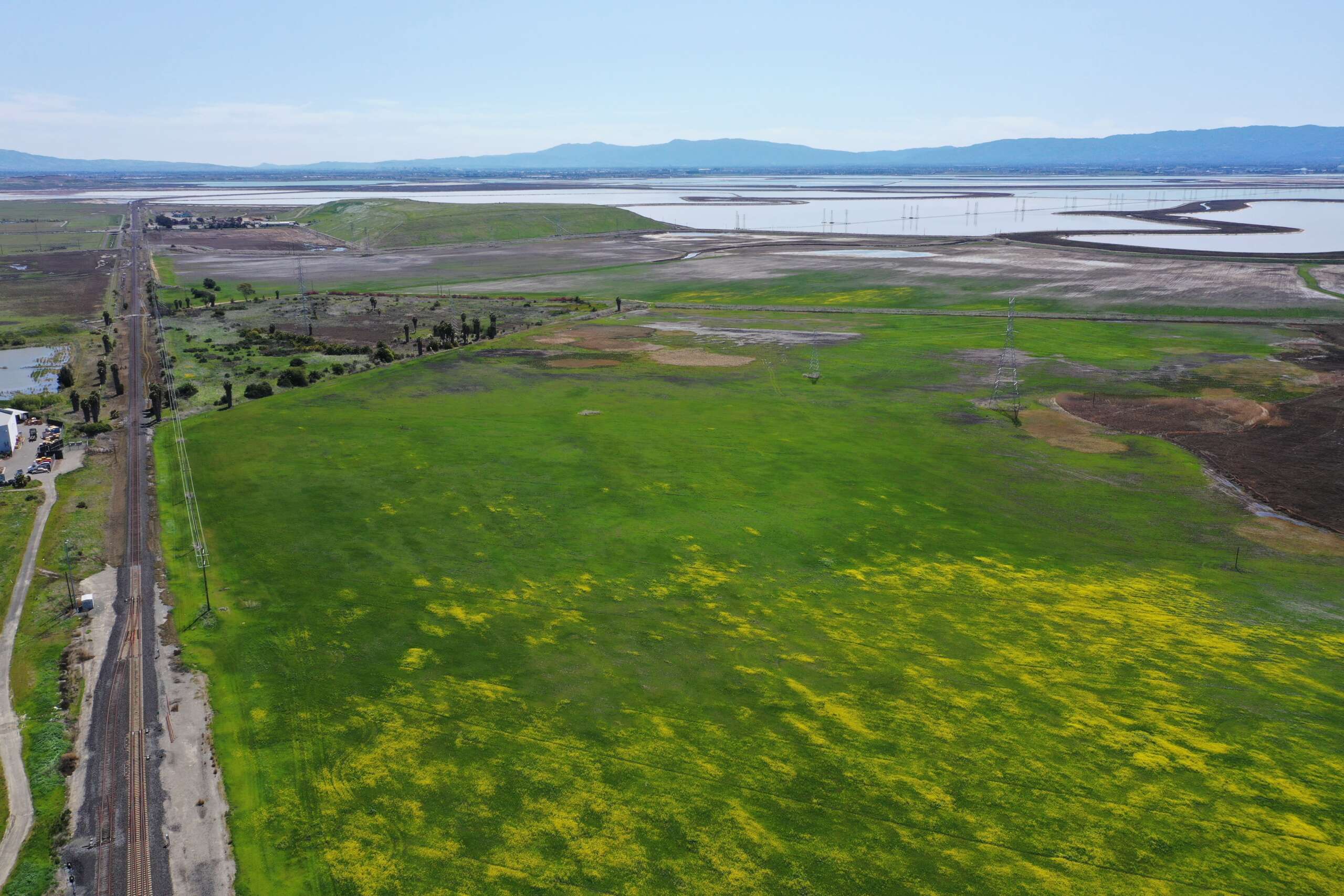 Newark Area 4, facing south towards the former Pintail Duck Club, the Tri-Cities landfill and the Bay